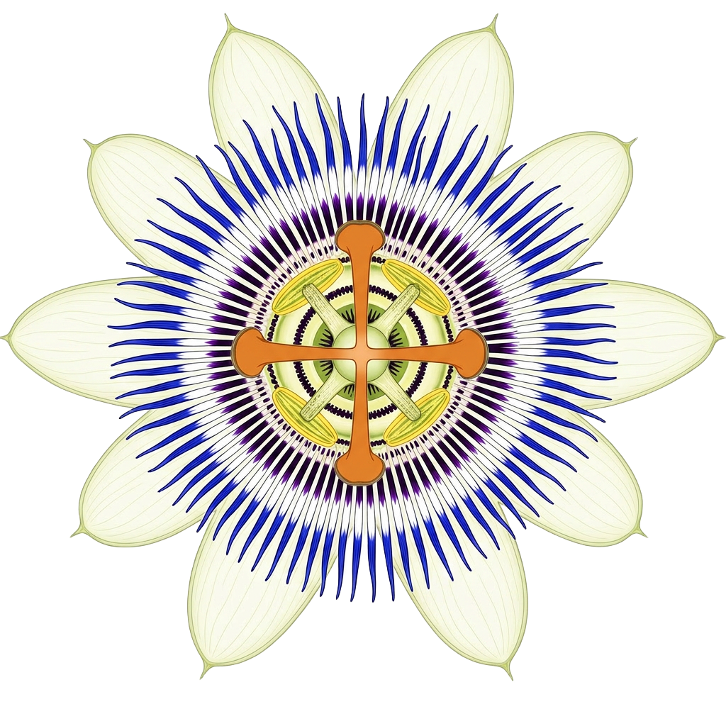 Passion flower - a symbol of layered, intricate thinking
